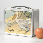 ペリカンオンザビーチパーソナライズされた メタルランチボックス (インサイチュ)