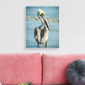 ペリカンオンザフロリダビーチ キャンバスプリント (インサイチュ (リビング))