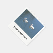 ペリカンカップルのナプキン スタンダードカクテルナプキン (角)