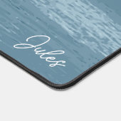 ペリカンカップルPaddling Calm Blue Water追加の名前 デスクマット (コーナー)