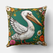 ペリカンカラフルバード クッション (裏面)