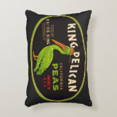 ペリカンカリフォルニアエンドウマメのクラートラベル アクセントクッション (正面(垂直))