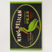 ペリカンカリフォルニアエンドウマメのクラートラベル ジグソーパズル (縦)