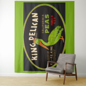 ペリカンカリフォルニアエンドウマメのクラートラベル タペストリー (インサイチュ)