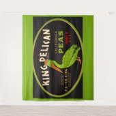 ペリカンカリフォルニアエンドウマメのクラートラベル タペストリー (正面)