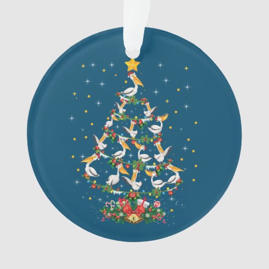 ペリカンクリスマスギフトマッチペリカンクリスマス オーナメント (正面)