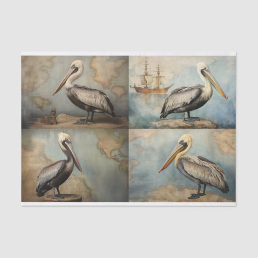 ペリカンコラージュ2デクページ紙 薄葉紙 (正面)