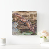 ペリカンコーブナビゲーター スクエア壁時計 (ホーム)