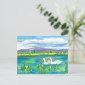 ペリカンバーズデザートマウンテンレイクウォーター色 ポストカード (スタンド正面)