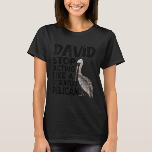 ペリカンバード海不機嫌なペリカン引用文 Tシャツ (正面)