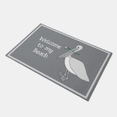 ペリカンビーチ歓迎 ドアマット (アングル)