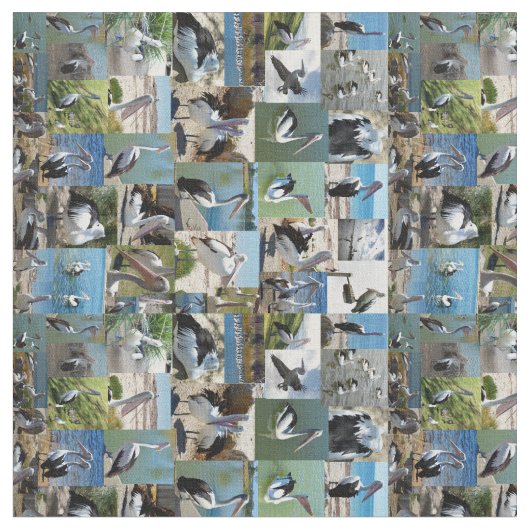 ペリカンフォトコラージュ ファブリック (クローズアップ)