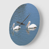 ペリカンペア時計 ラージ壁時計 (傾斜)