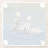 ペリカン対 ガラスコースター (裏面)