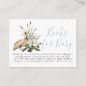 ペリカン少年の赤ちゃんシャワーブックリクエストカード エンクロージャーカード (正面)