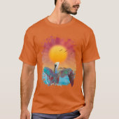 ペリカン島の夕日 Tシャツ (正面)