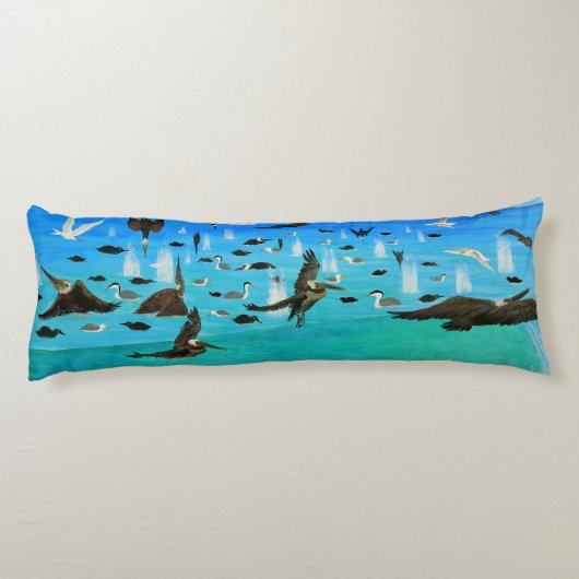 ペリカン愛好家のバブルパシフィック枕 ボディピロー (裏面)