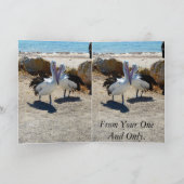 ペリカン愛、バレンタインデー、グリーティングカード。 シーズンカード (内部)