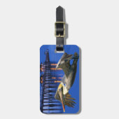 ペリカン桟橋の荷物のラベル ラゲッジタグ (正面縦)