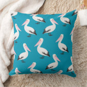 ペリカン模様 クッション (ブランケット)