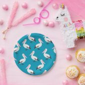 ペリカン模様 ペーパープレート (パーティー)