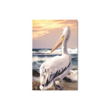 ペリカン海ビーチウェーブズサンセット