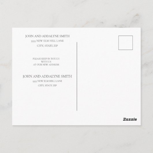 ペリカン海ビーチ沿岸変更アドレス移動 ポストカード (裏面)