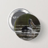 ペリカン田園クイーンズランドオーストラリア 缶バッジ (正面&裏面)