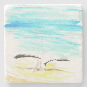 ペリカン石コースター ストーンコースター (正面)