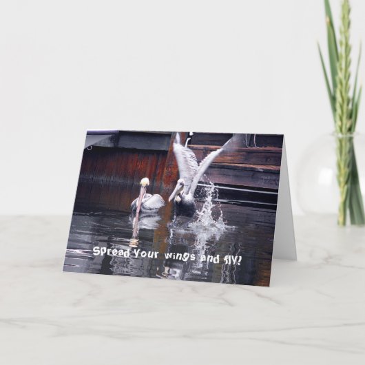 ペリカン離陸 カード (正面)