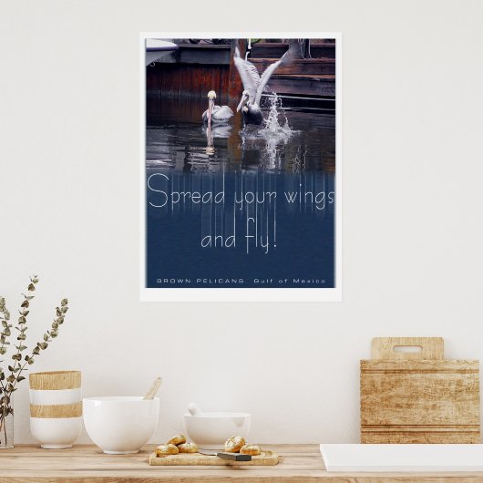 ペリカン離陸 ポスター (キッチン)