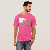 ペリカン食べがカピバラのおもしろい可愛いミーム Tシャツ (正面フル)