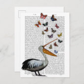 ペリカン·アンド·バターフライ ポストカード (正面/裏面)