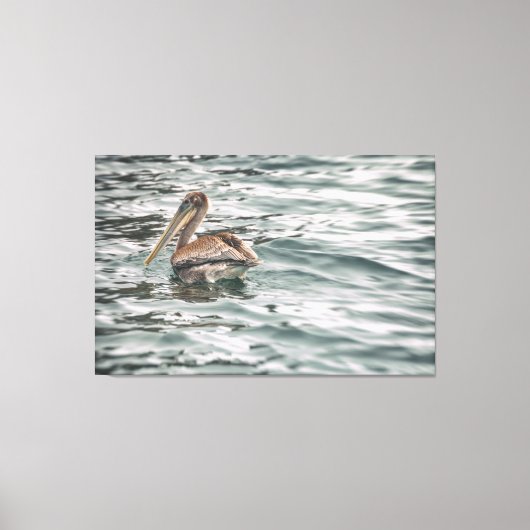 ペリカン・イン・ウォーター キャンバスプリント (正面)