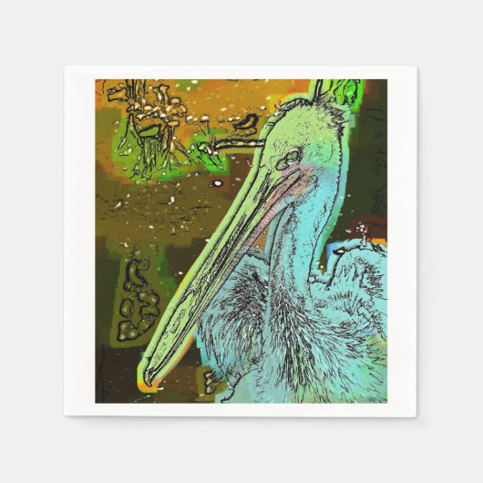 ペリカン スタンダードカクテルナプキン (正面)