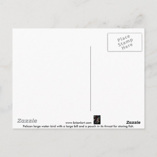 ペリカン ポストカード (裏面)