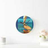 ペリカン ラウンド壁時計 (ホーム)