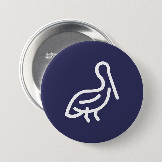 ペリカン 缶バッジ (正面&裏面)