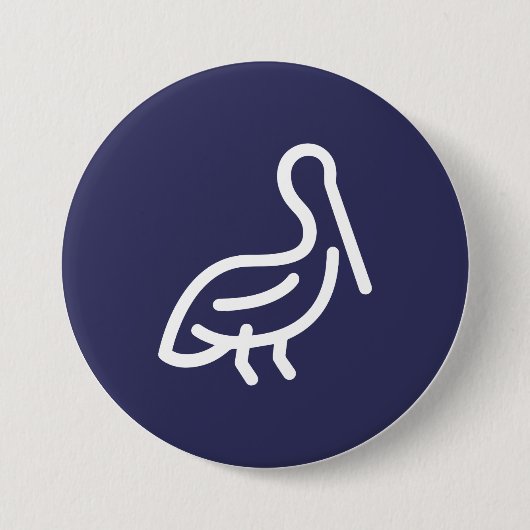 ペリカン 缶バッジ (正面)