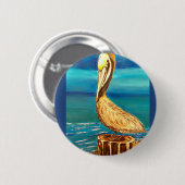 ペリカン 缶バッジ (正面&裏面)