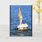 ペリカンIの願いハッピーバースデーか。 カード (黄色い花)