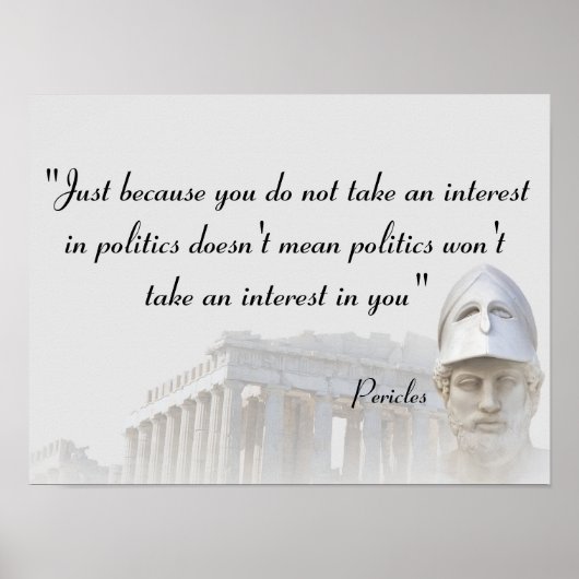 ペリクルス引用文オン政治 ポスター (正面)