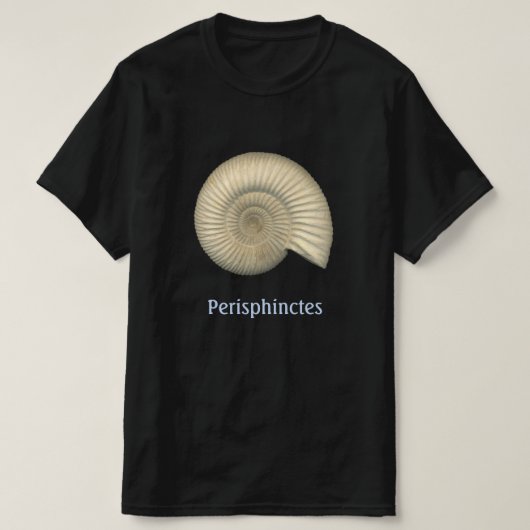 ペリスピンクテス・アンモナイト Tシャツ (デザイン正面)