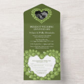 ペリドグリーン１周年記念結婚写真 オールインワン招待状 (内側)