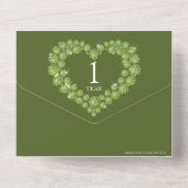 ペリドグリーン１周年記念結婚写真 オールインワン招待状 (裏面)