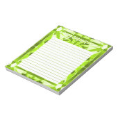 ペリドットの宝石が並パーソナライズされたぶ ノートパッド (回転)