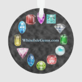 ペリドットの宝石用原石のオーナメント オーナメント (裏面)