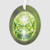ペリドットの宝石用原石のオーナメント オーナメント (正面)