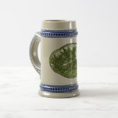 ペリドットの緑ドラゴンの円形浮彫り ビールジョッキ (正面左)