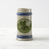 ペリドットの緑ドラゴンの円形浮彫り ビールジョッキ (中央)